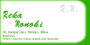 reka monoki business card