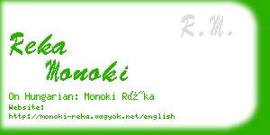 reka monoki business card